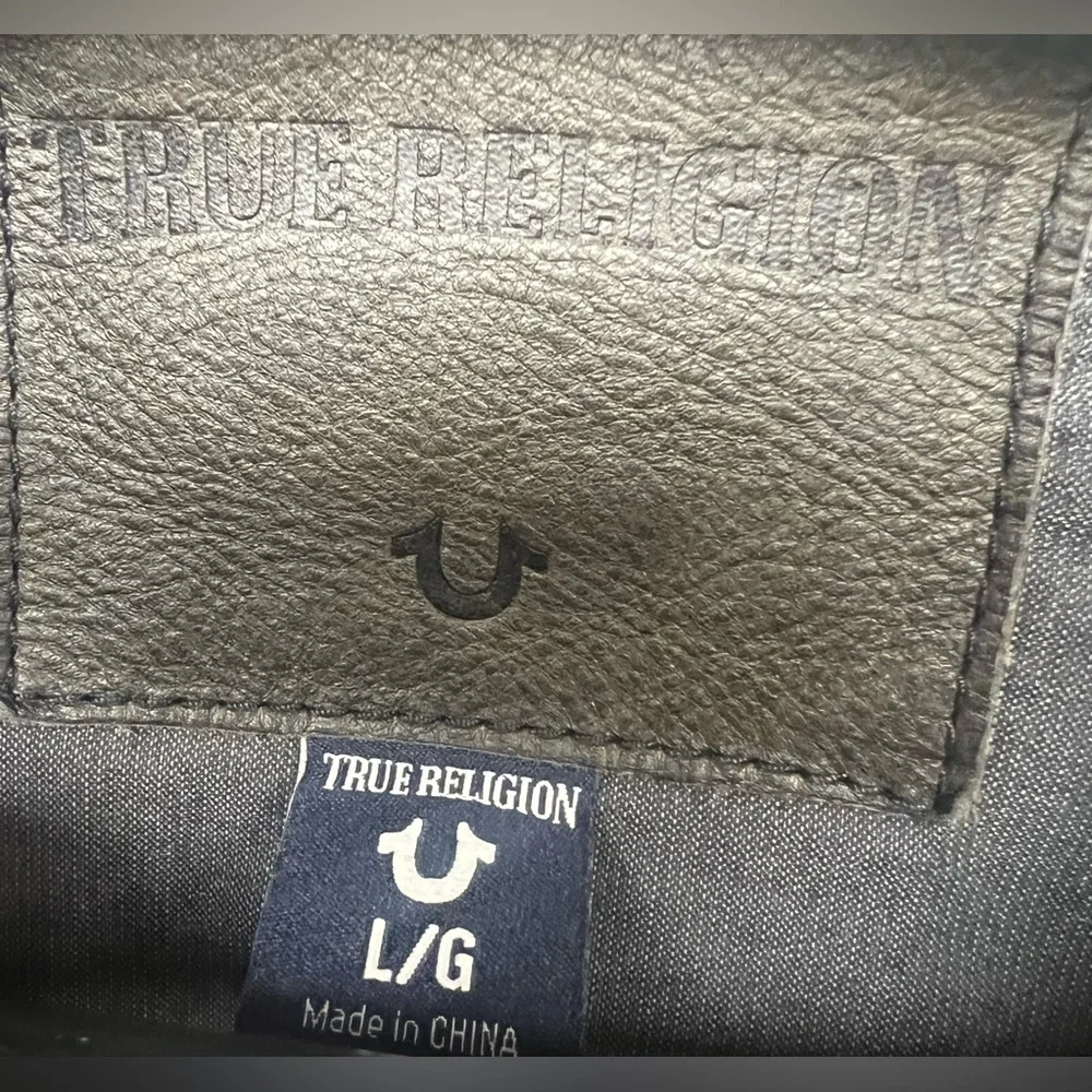 True‎ Religion- Men's Black Denim Jacket,Distressed/Worn/Wash, Size:Large, Jimmy
